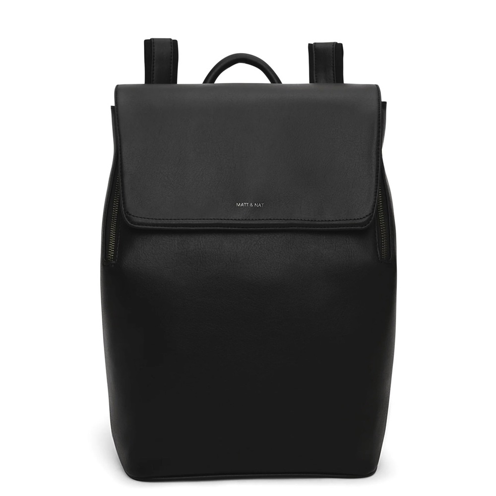 Matt & Nat Black Vegan Leather Backpack
